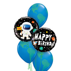 Happy Birthday Astronauta en ramo de globos