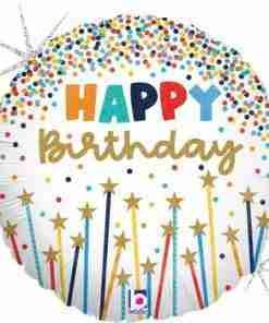 Happy Birthday velas con estrellitas