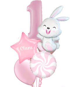 Globo Conejo y Número Uno