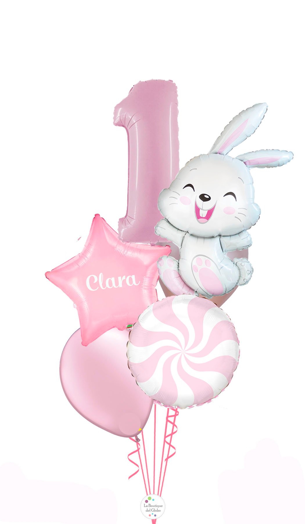 Globo Conejo y Número Uno
