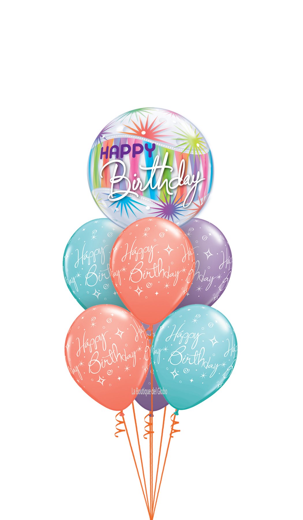 Burbuja Happy Birthday Colores Tropical