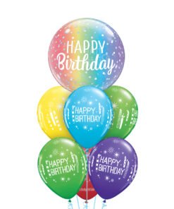 Burbuja Happy Birthday Rainbow