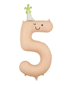 Globo Numero Cinco Gorrito Divertido